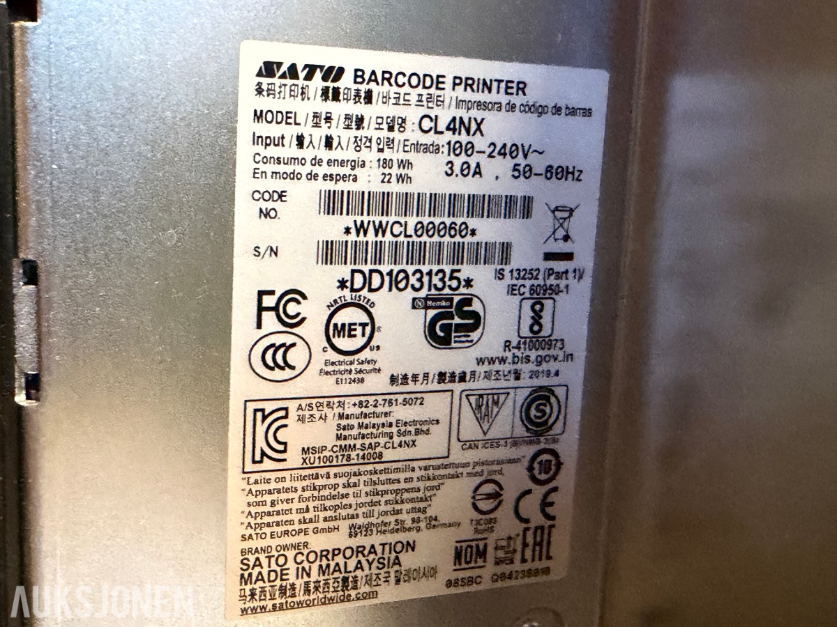 2021 Sato CL4NX RFID-skrivere, 4 stk