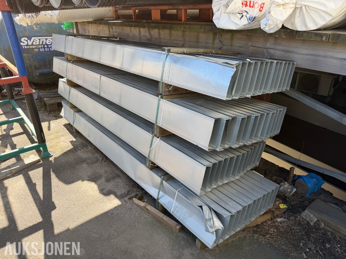 Stålstenderverk/Stålprofiler, 3000x200x50mm, 90 stk.