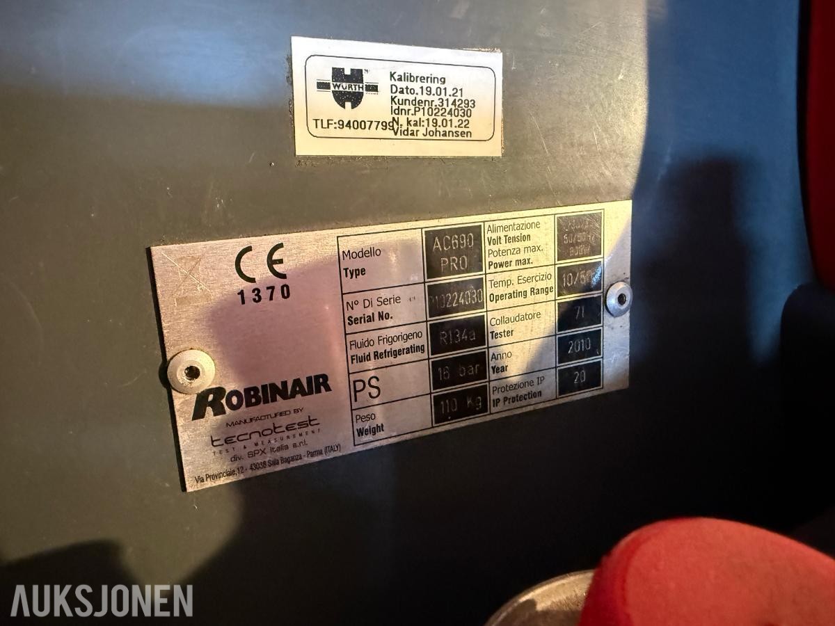 2010 Robinair Cooltech AC690 Pro AC-servicestasjon klimaanlegg