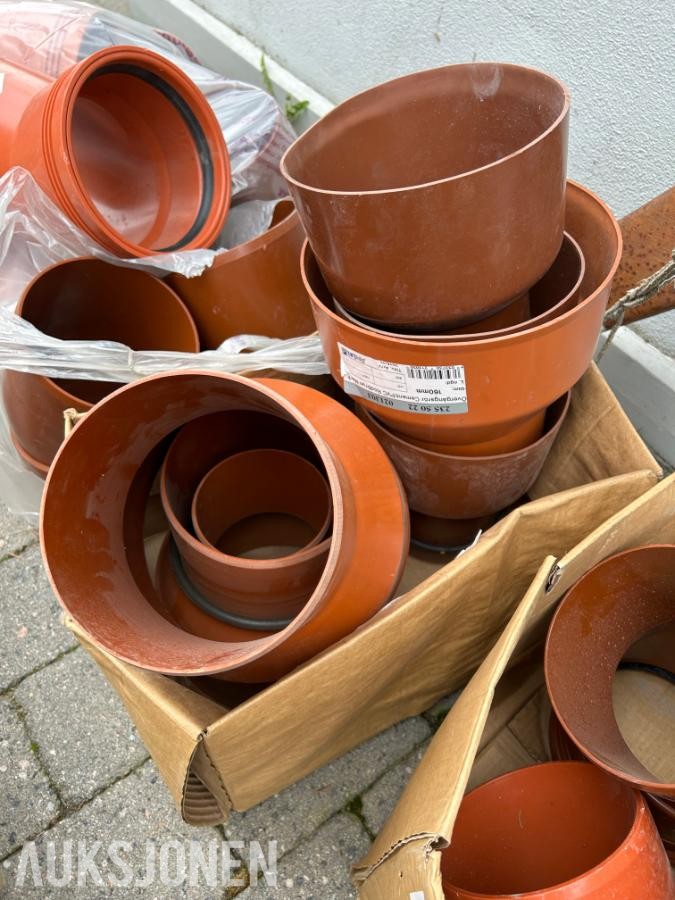 Masser nye rørdeler 160, 125 med mer