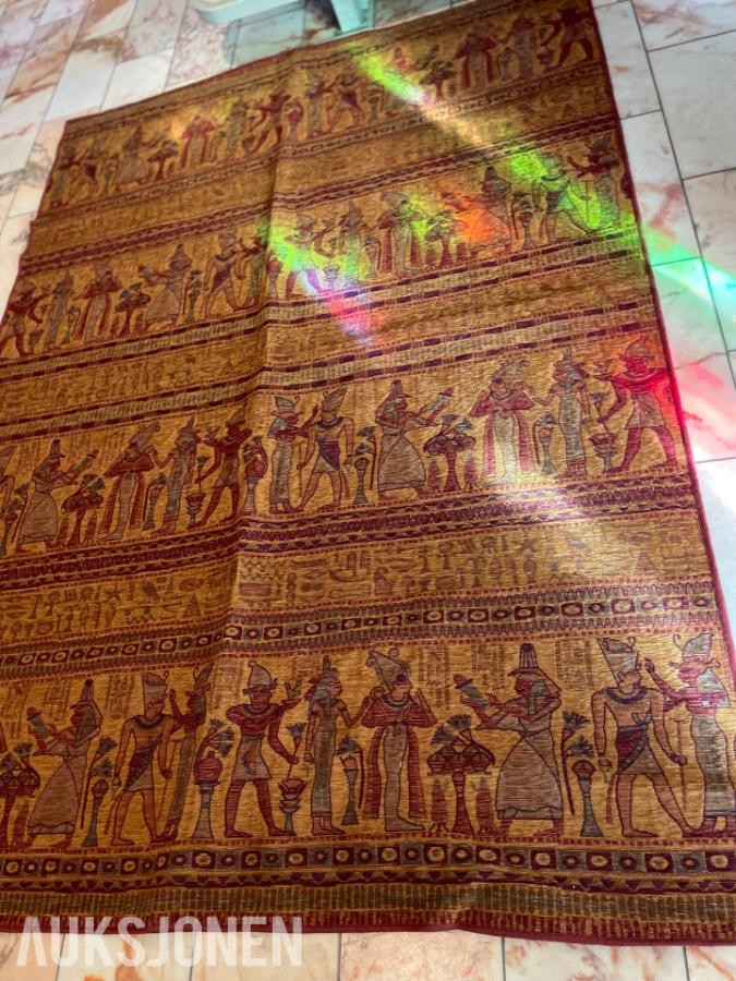 Egyptisk veggteppe - håndvevd i silke - 145*200 cm