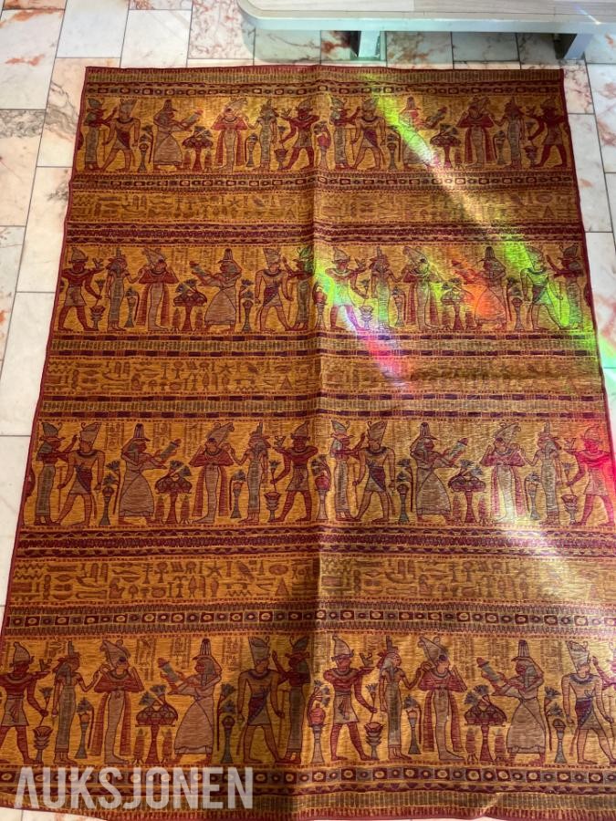 Egyptisk veggteppe - håndvevd i silke - 145*200 cm