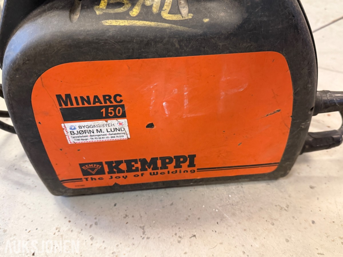 Sveiseutstyr – Kemppi Minarc 150 med hjelmer og tilbehør