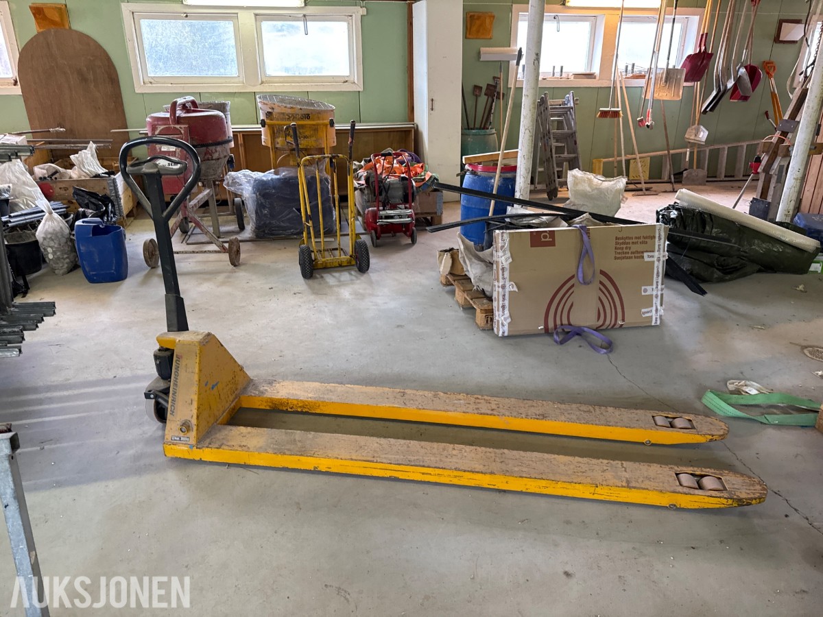 Jungheinrich pallejekk 3000 kg – lange gafler