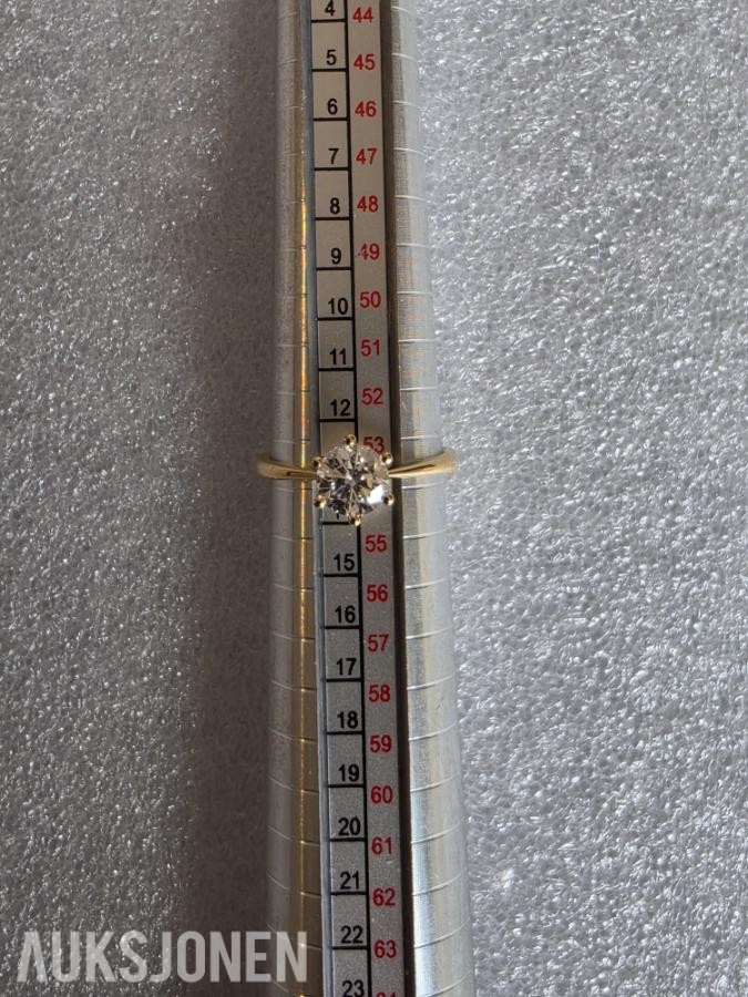 1.41CT DIAMANT RING I GULT 18K GULL.