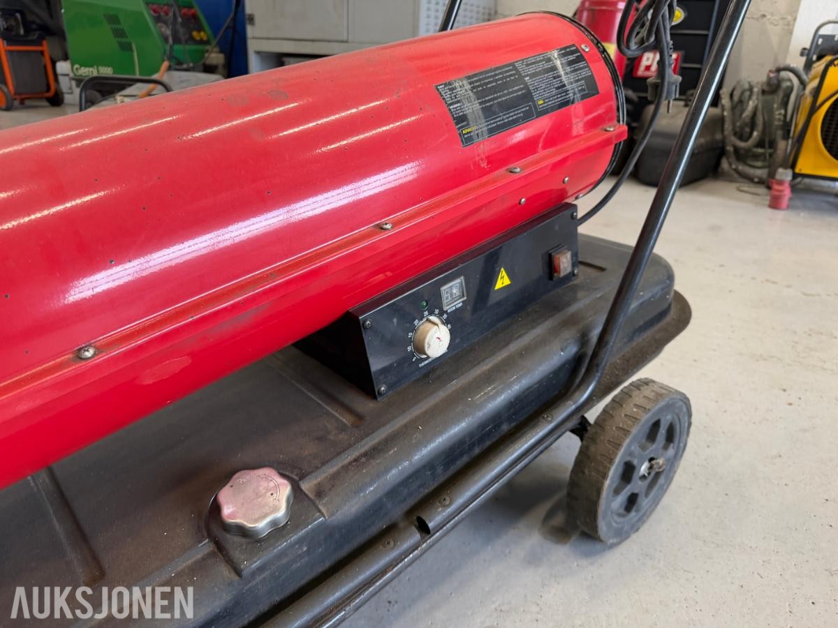 Diesel byggvarmer 50kW - mobil varmekanon med tank
