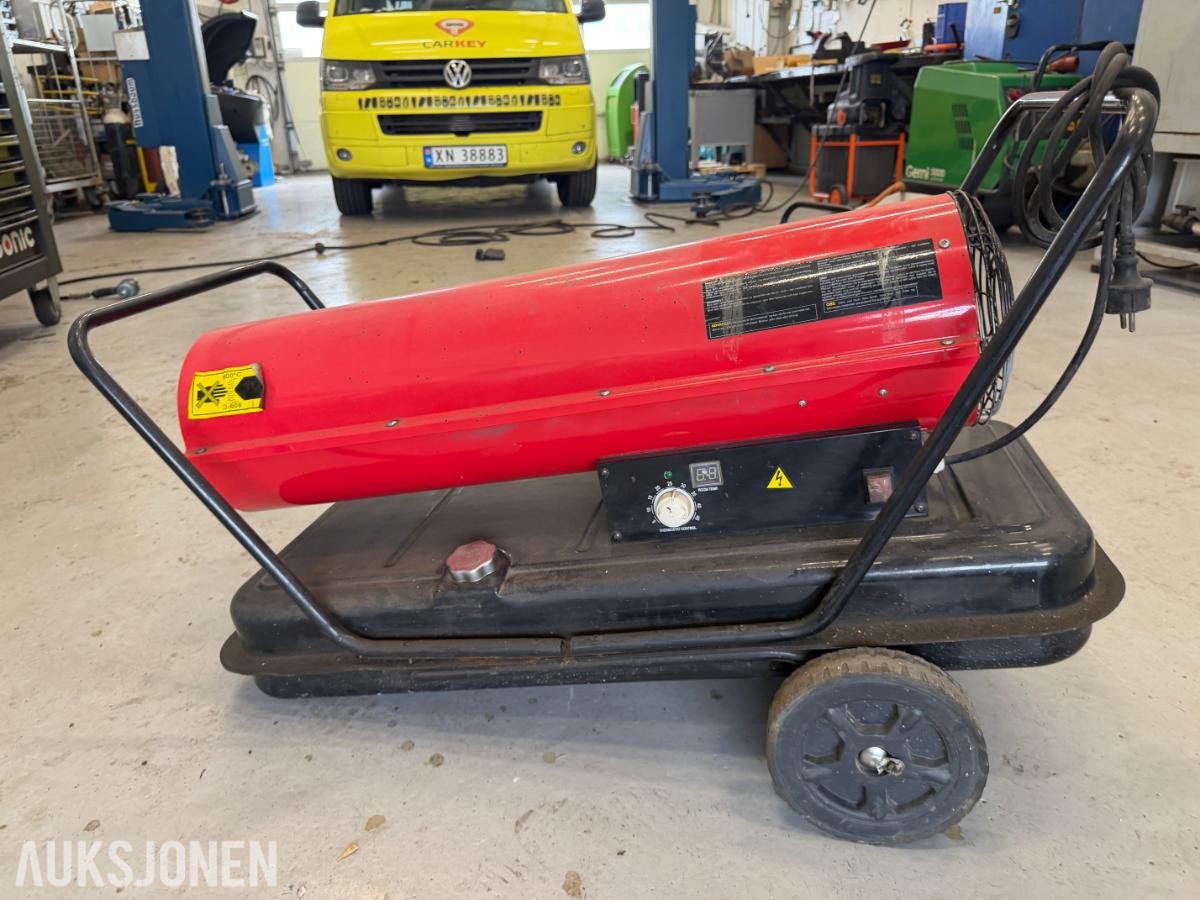 Diesel byggvarmer 50kW - mobil varmekanon med tank