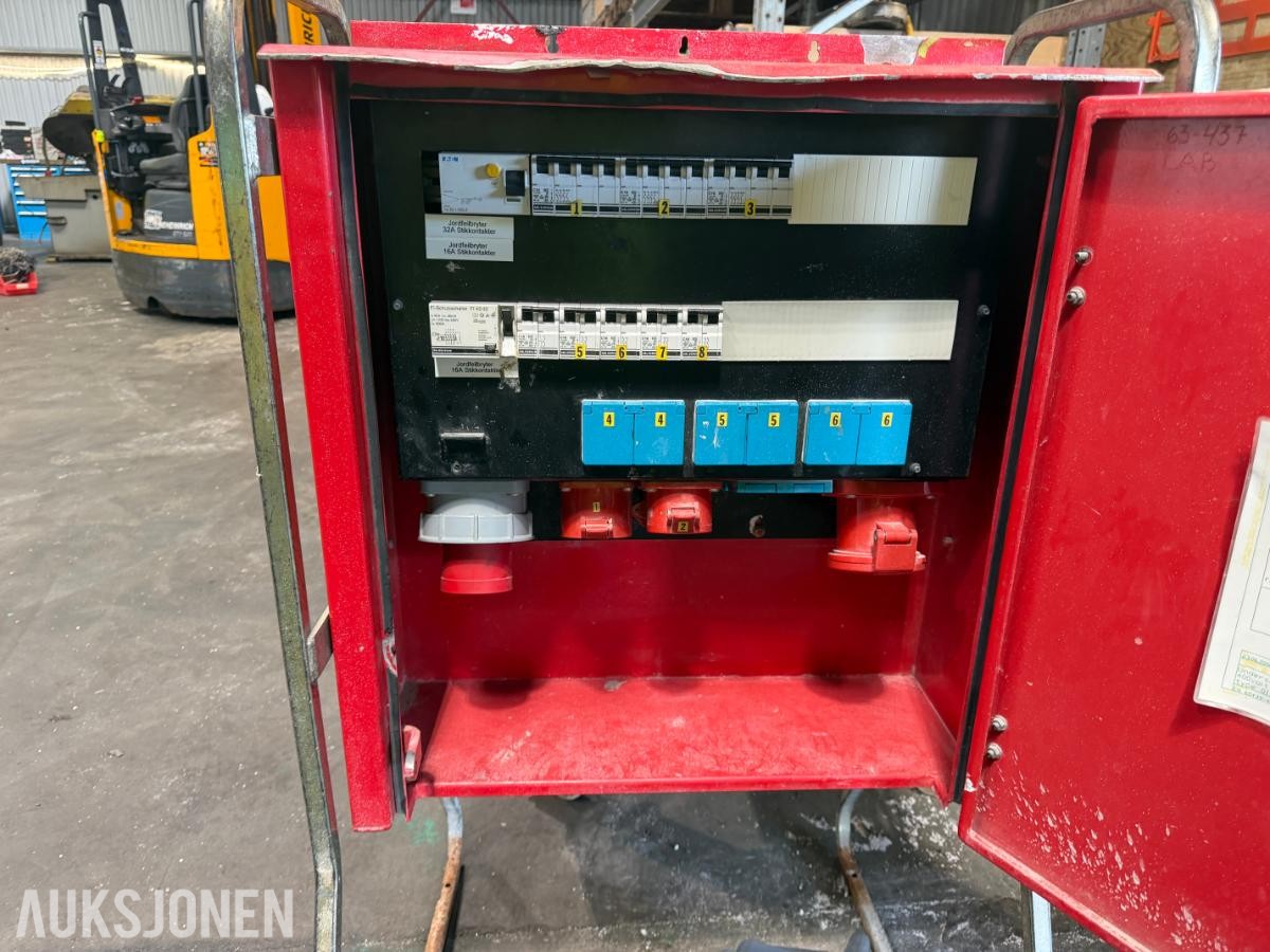 Byggestrømskap / Underfordeling 63A 400V - Byggstrøm AS
