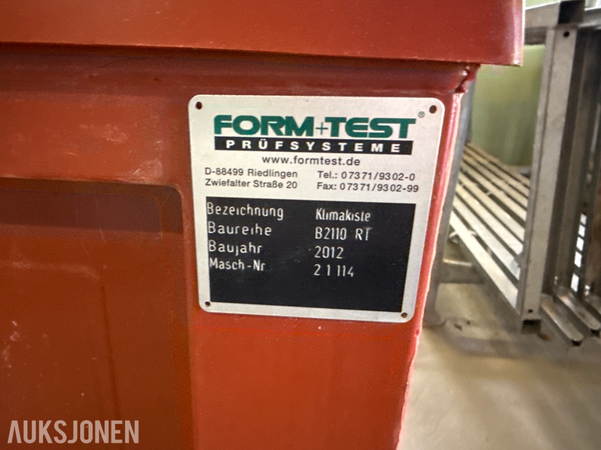 Betong testutstyr – klimakasse + luftinnholdsmåler (FORM+TEST)