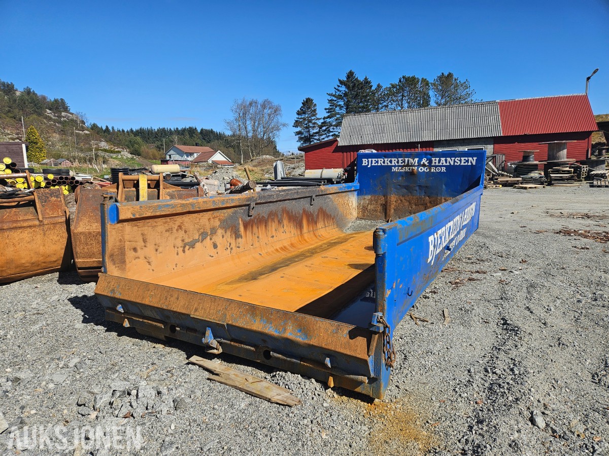 Krokcontainer / Lasteflak - Gruskasse - Ca. 6 mx240x100 cm