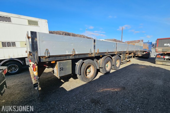 2007 HRD Hrd Rett Semitrailer, Flattralle - 3 Aksler - Totalvekt 45000 kg