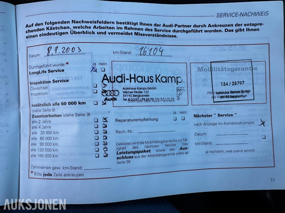 2002 Audi TT 1.8 QUATTRO, 115100km, Skinninteriør