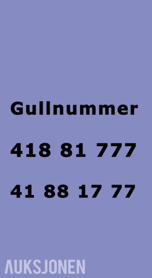 Enkelt nummer 418 81 777