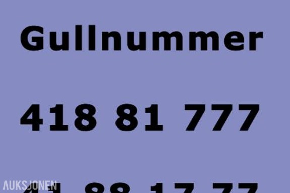 Enkelt nummer 418 81 777