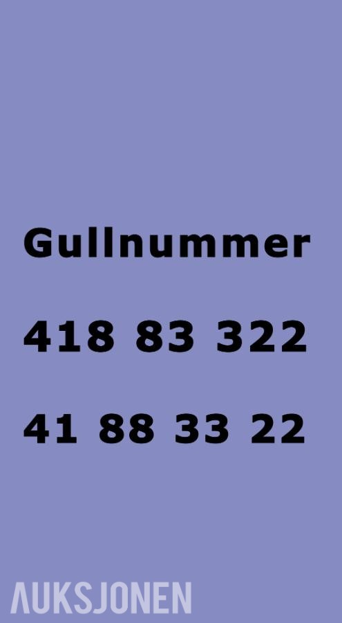 Enkelt nummer 41 88 33 22