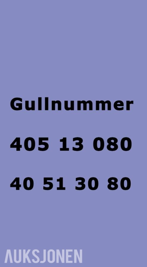 Enkelt nummer 40 51 30 80