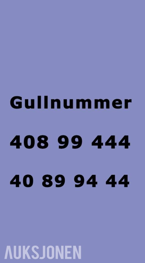 Enkelt nummer 408 99 444