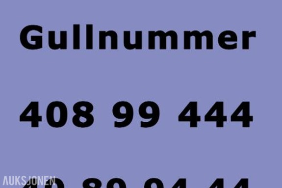 Enkelt nummer 408 99 444