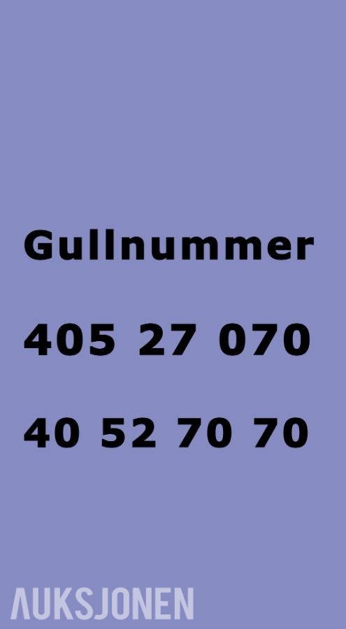 Enkelt nummer 40 52 70 70