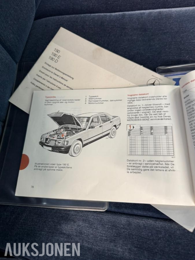 1985 Mercedes-Benz 190E 2.0 automat s+v dekk eu ok til 02.2027