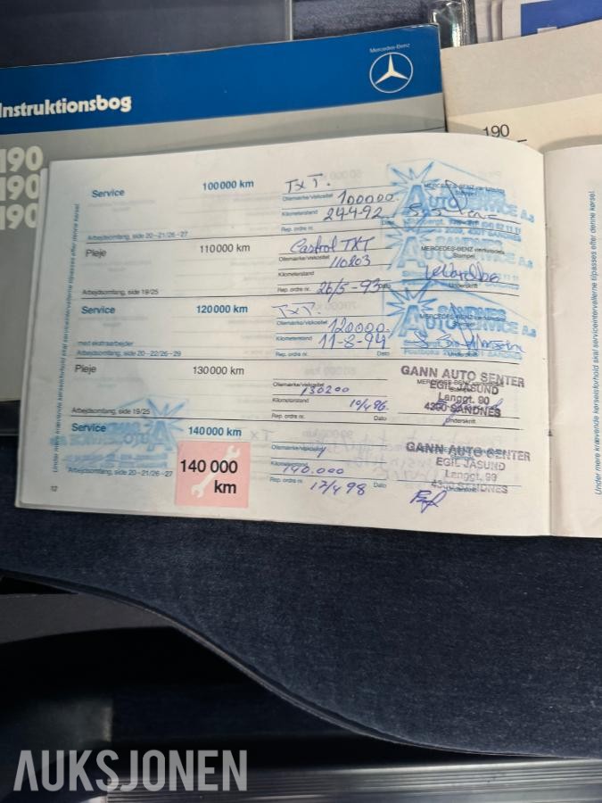 1985 Mercedes-Benz 190E 2.0 automat s+v dekk eu ok til 02.2027