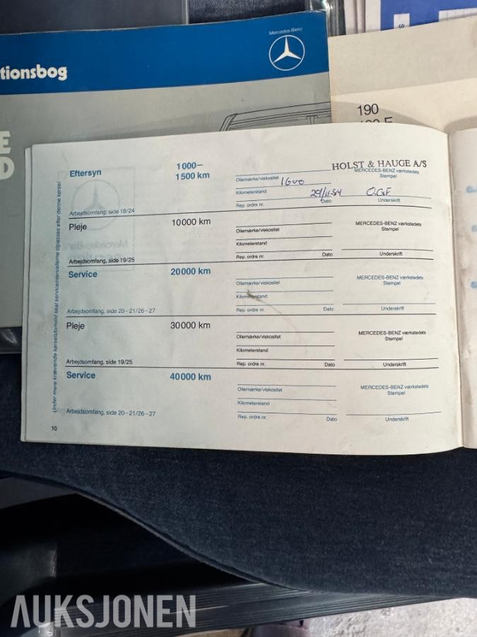 1985 Mercedes-Benz 190E 2.0 automat s+v dekk eu ok til 02.2027