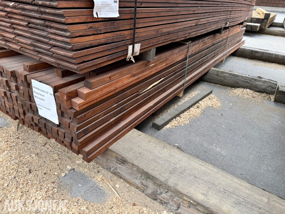 1 pakke Royal brun kledning-lekt 36x48 mm 15 grader