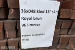 1 pakke Royal brun kledning-lekt 36x48 mm 15 grader