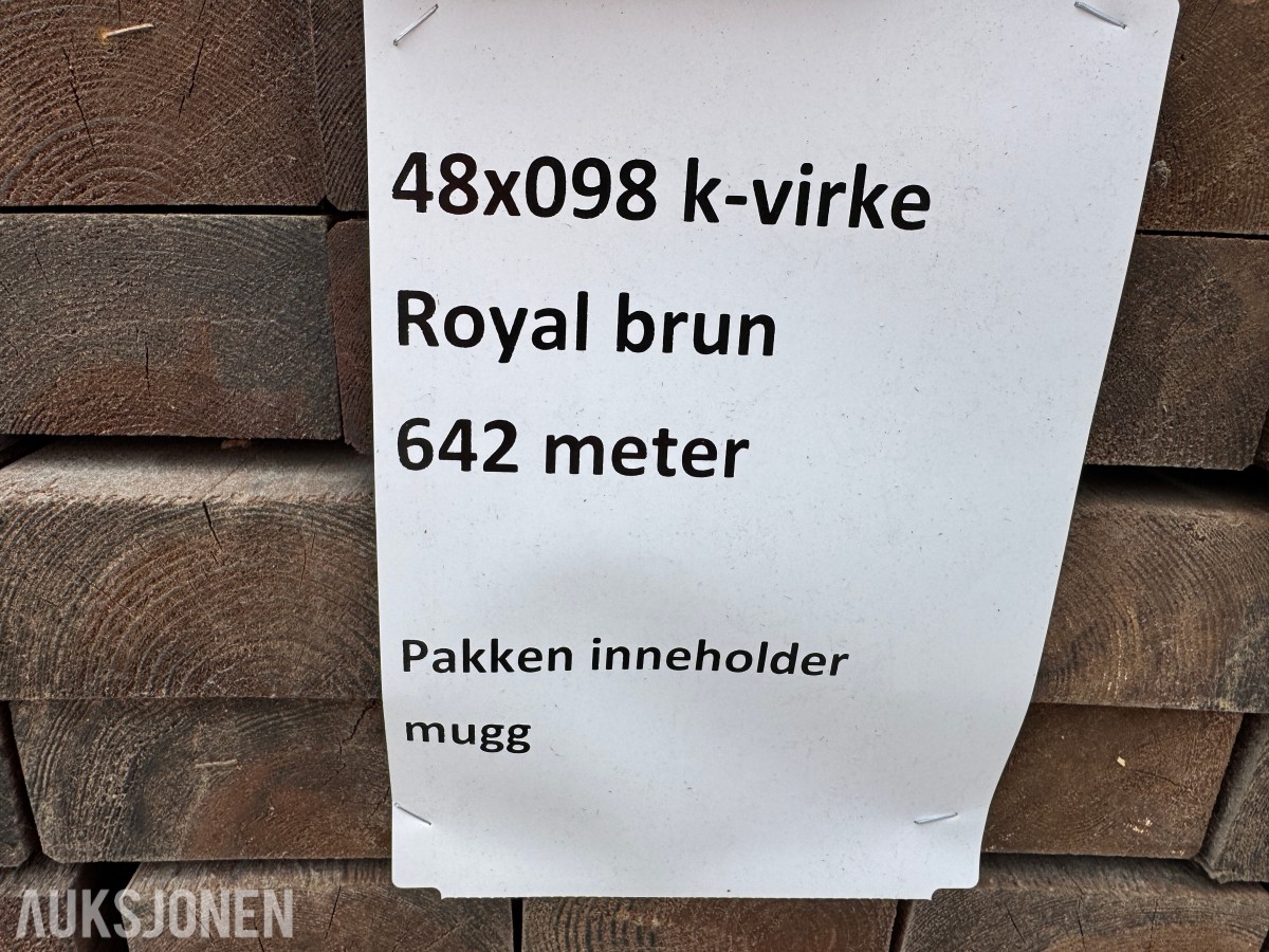 1 pakke Royal konstruksjonsvirke 48x98 mm 