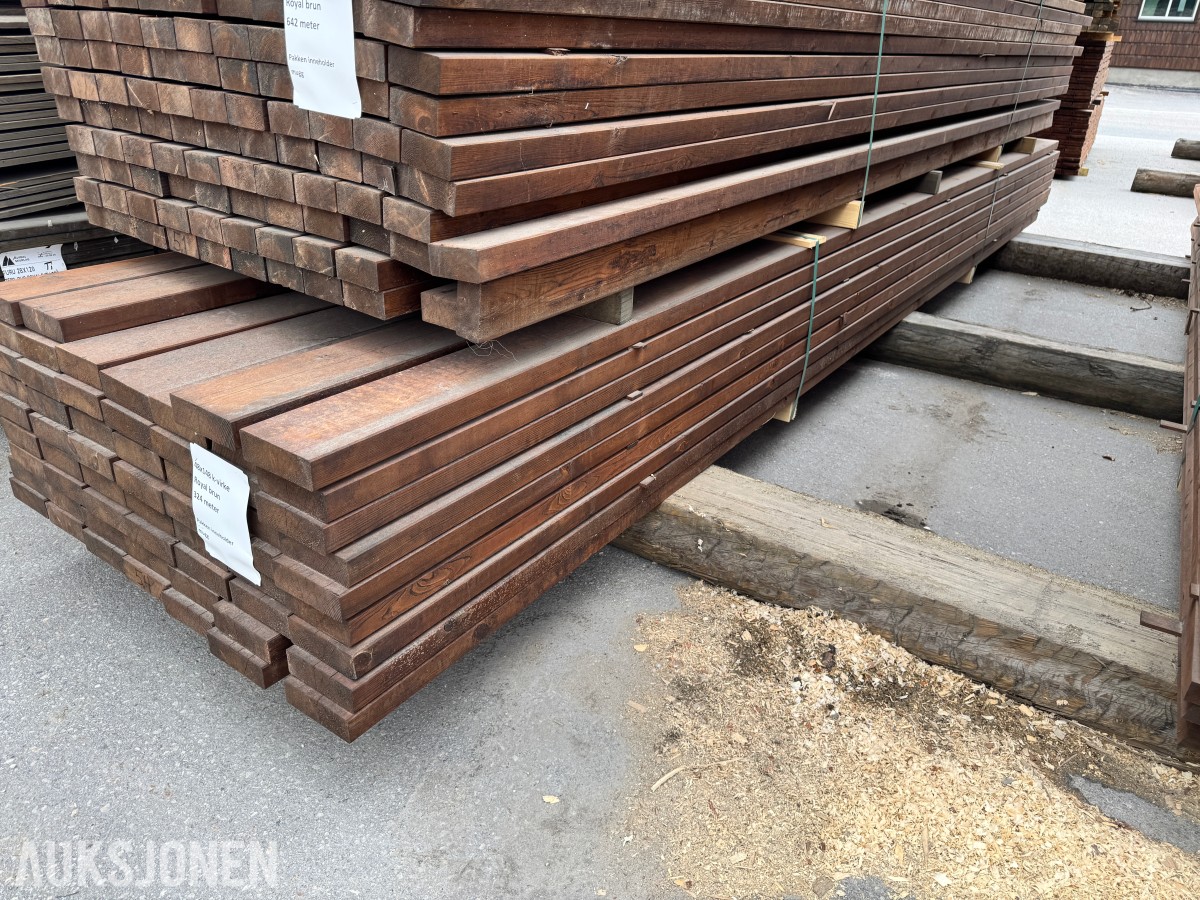 1 pakke Royal brun konstruksjonsvirke 48x148 mm