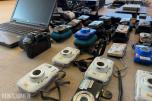 Kassasystem, PC'er, nettverksutstyr, 22 kameraer, speilrefleks, smarttelefoner, med mer