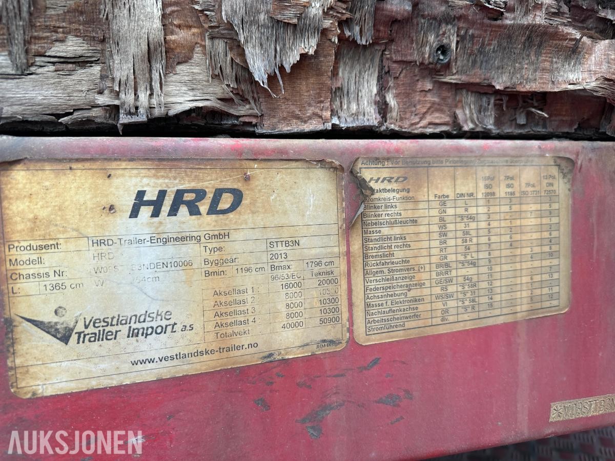 HRD Jumbosemi – 3 akslet – uttrekkbar (6 meter)