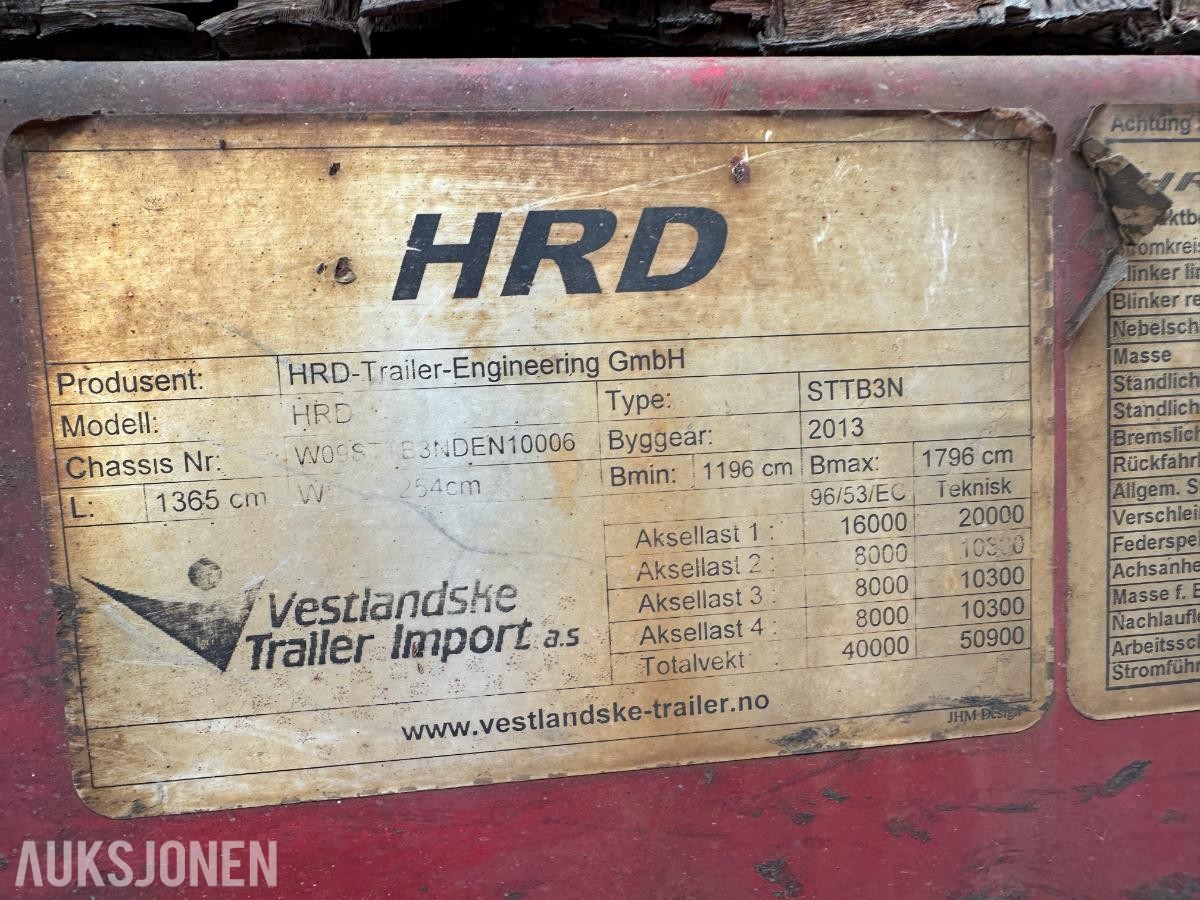 HRD Jumbosemi – 3 akslet – uttrekkbar (6 meter)