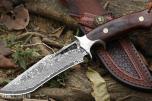 Damaskus Jaktkniv + Slipestein – 48 TIMERS AUKSJON
