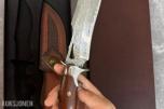 Damaskus Jaktkniv + Slipestein – 48 TIMERS AUKSJON