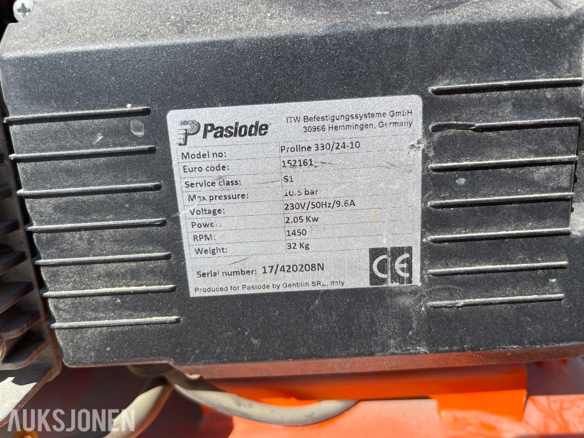 Paslode Proline 330/24-10 med slangetrommel