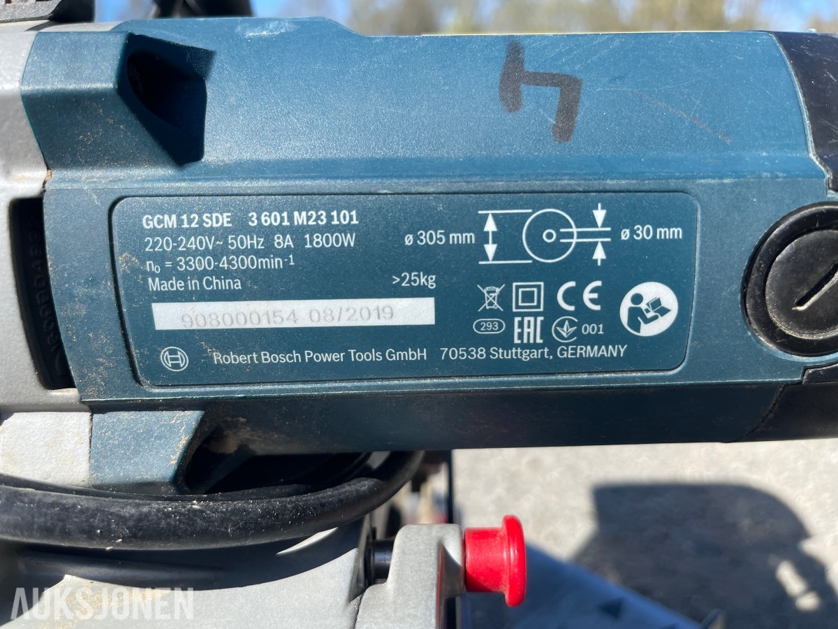 Bosch kapp- og gjærsag GCM 12 SDE med stativ