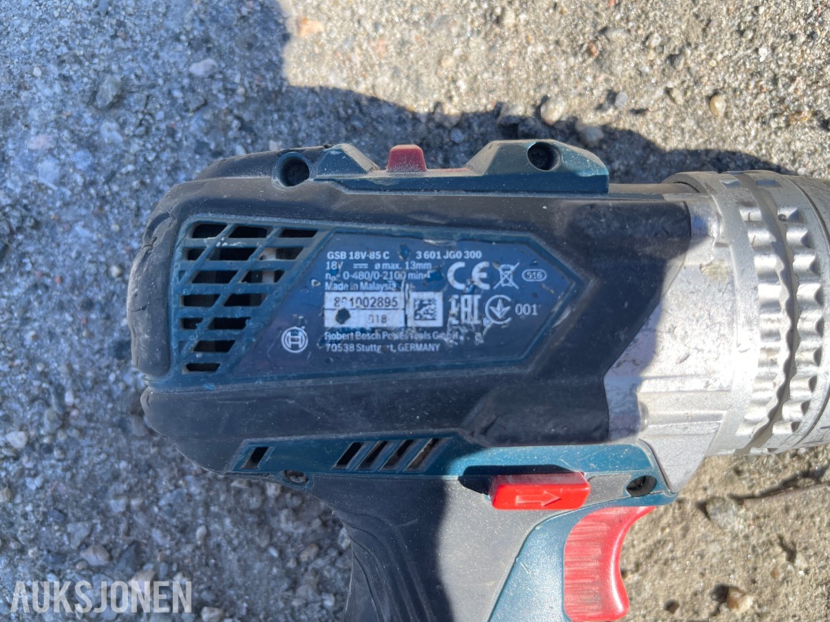 Stor verktøypakke – Bosch, DeWalt, Nilfisk m.m.