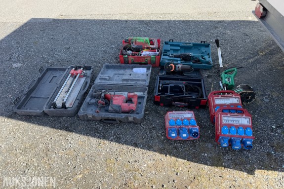 Verktøypakke – Milwaukee, Hilti, Makita + byggstrøm fordelere