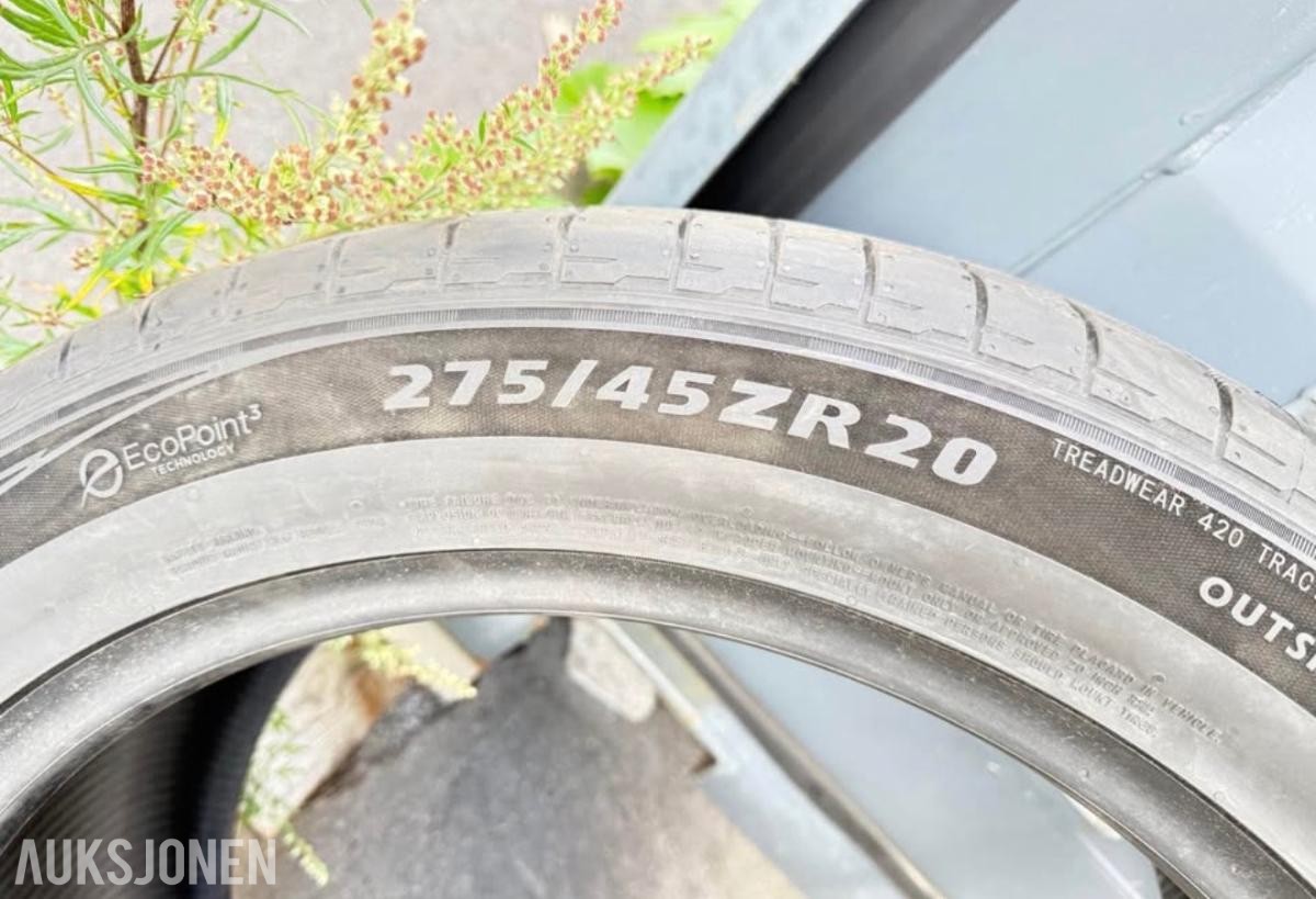 2 stk Sommerdekk 275/45Z R20
