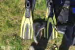 Various swimming/diving equipment Wet suits XL & L