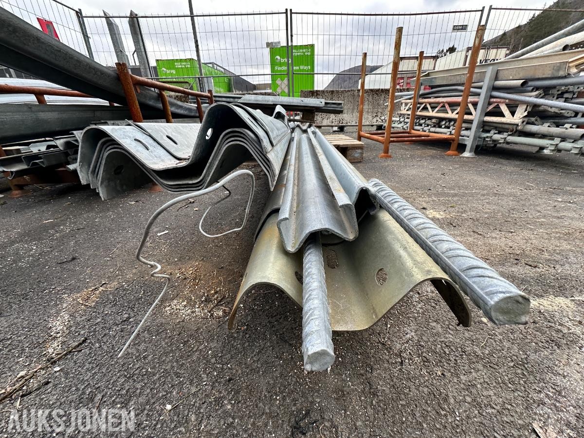 Autovern / stålrekkverk – komplett med festemateriell