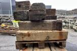 Diverse impregnerte bjelker/treklosser 5"x9" i varierende lengder