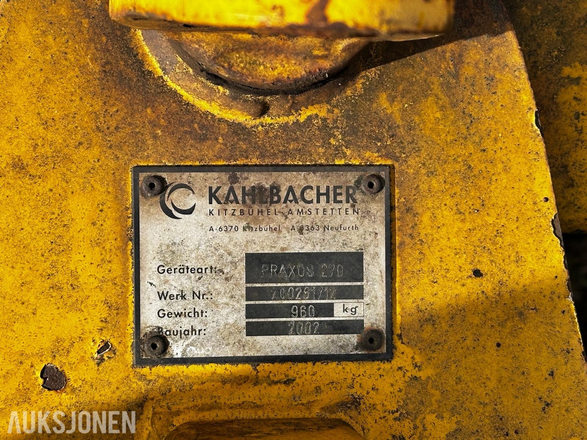 2002 Kahlbacher Praxos 270 hydraulisk snøplog