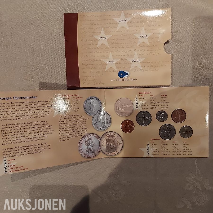 1980 Myntsett fra Den Kongelige Mynt 1980 og 2001