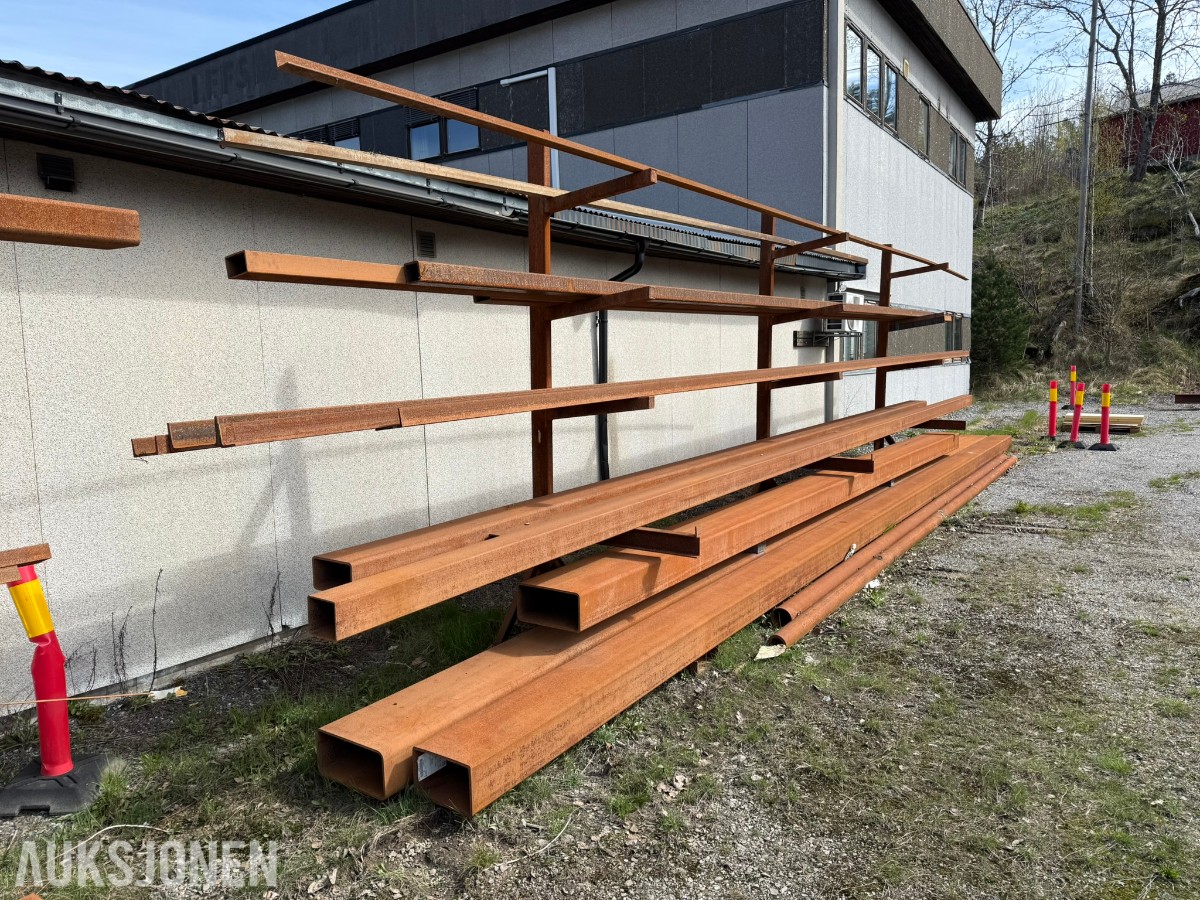 Stålreol med grove konstruksjonsprofiler – 12 m lengder / HYBOX 400x200x10 / S355