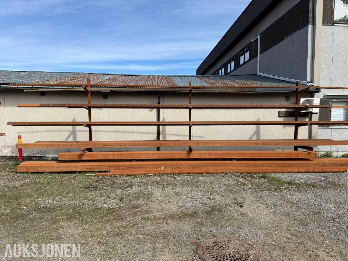 Stålreol med grove konstruksjonsprofiler – 12 m lengder / HYBOX 400x200x10 / S355