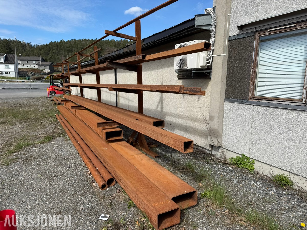 Stålreol med grove konstruksjonsprofiler – 12 m lengder / HYBOX 400x200x10 / S355