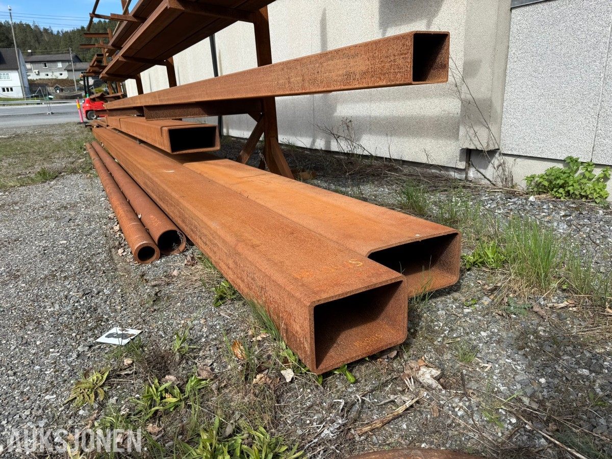 Stålreol med grove konstruksjonsprofiler – 12 m lengder / HYBOX 400x200x10 / S355