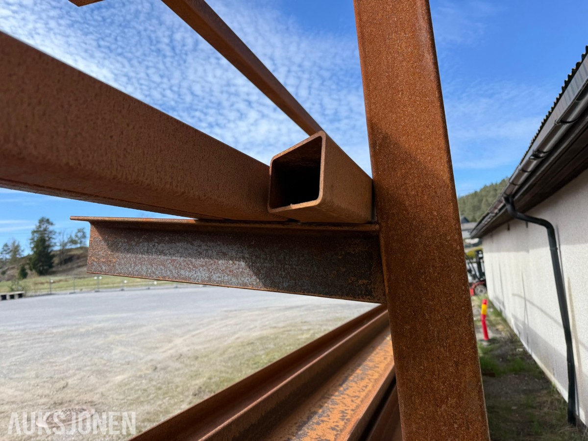 Stålreol med grove konstruksjonsprofiler – 12 m lengder / HYBOX 400x200x10 / S355